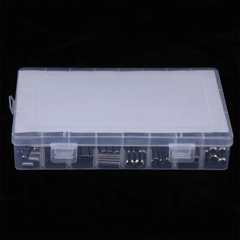 ABGG-280Pcs Stainless Steel Slotted Spring Pin Assortment Kit, Split Spring Dowel Tension Roll Pins With Box