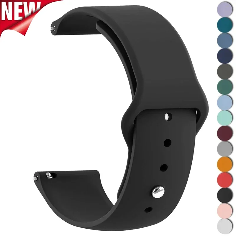 20mm 22mm Silicone Strap for Samsung Galaxy Watch 7 6 5 4 40/44mm 6Classic 43/47mm Wristband Bracelet for Huawei GT3 4Pro Correa