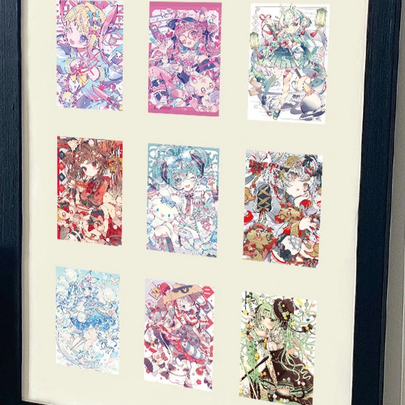 50pcs/60pcs Sweet Girl Mini Poster Stickers Bag Cute Fresh Cartoon Decoration Desktop Handbook Stickers