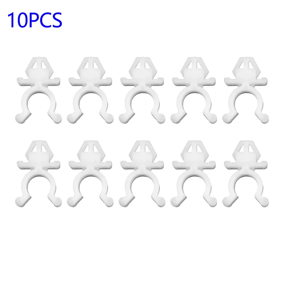10pcs Clamp Hood Rod Clips Bonnet Hood Rod Holder Clip White Plastic 65722-01E00 For Nissan Skyline R32 R33 Patril D21 Stanza