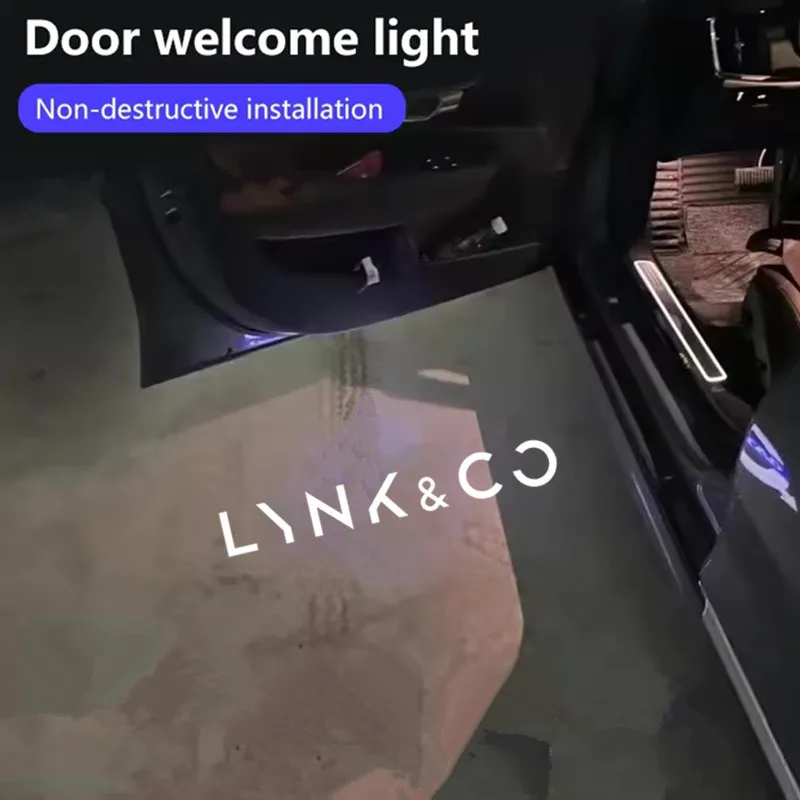 

2 шт. для Lynk&Co 01 02 03 05 09 2017-2020 (и новее) — беспроводные лазерные проекторы логотипа на дверь автомобиля, приветственные огни
