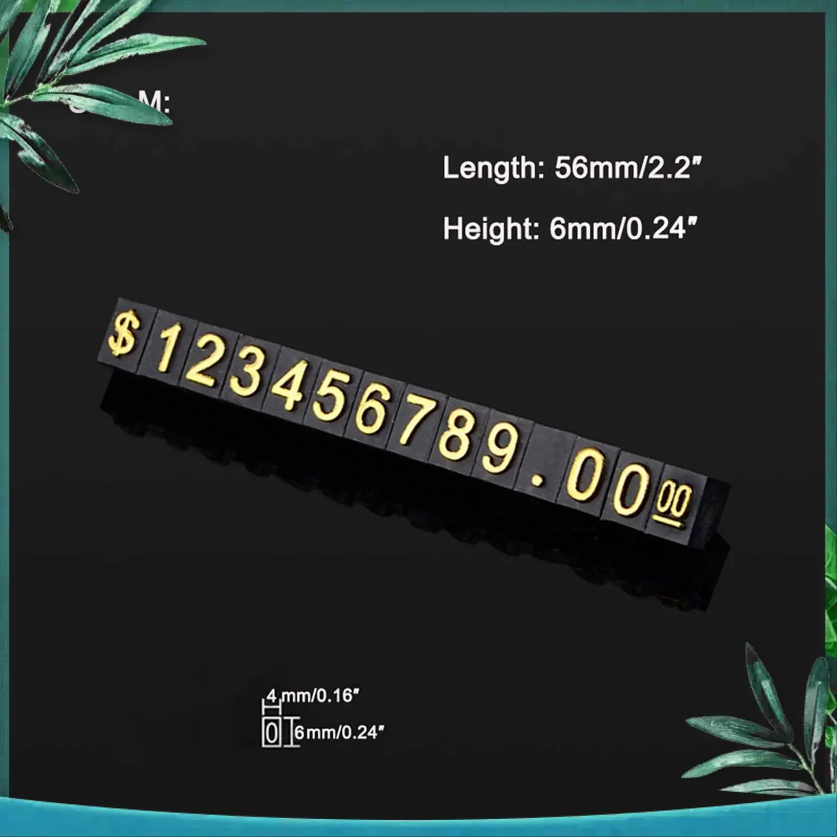 YSS-40 Sets Price Display Square Adjustable Price Tag For Price Display Counter Stand Number Letter Dollar Price Block Kit M