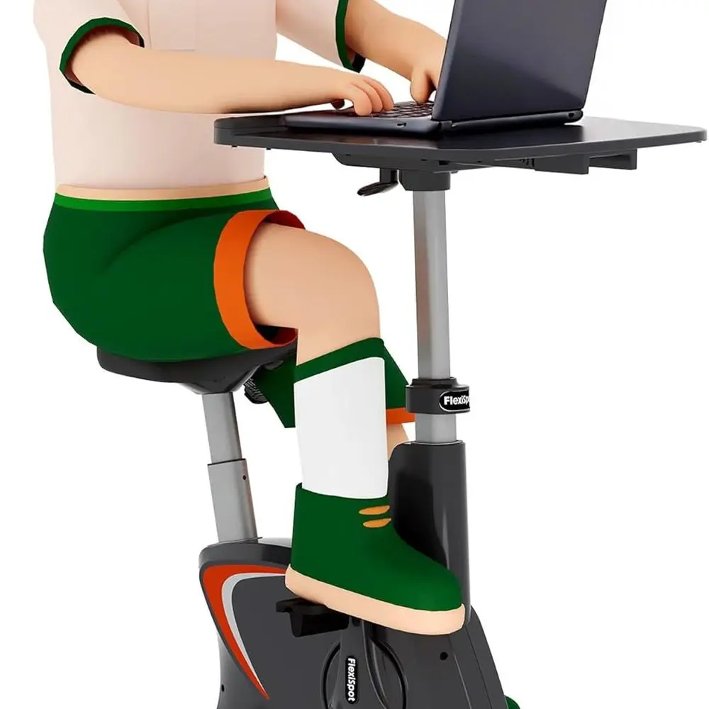 

Adjustable Height 3-in-1 Mobile Standing Desk with Wheels, Laptop/Computer Desk, 8-Level Resistance, Black