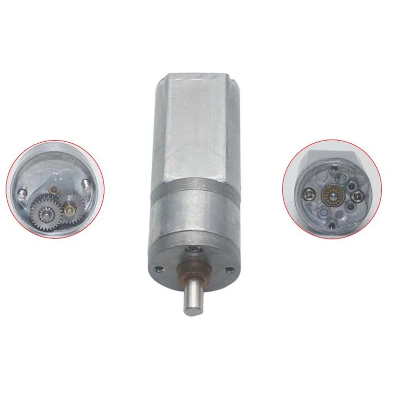 JGA20 180 Gear Motor DC 12V 50-480 RPM Electric Mini Micro Metal Gear Motor Low Speed High Torque Gear Reduction Reducer Motor