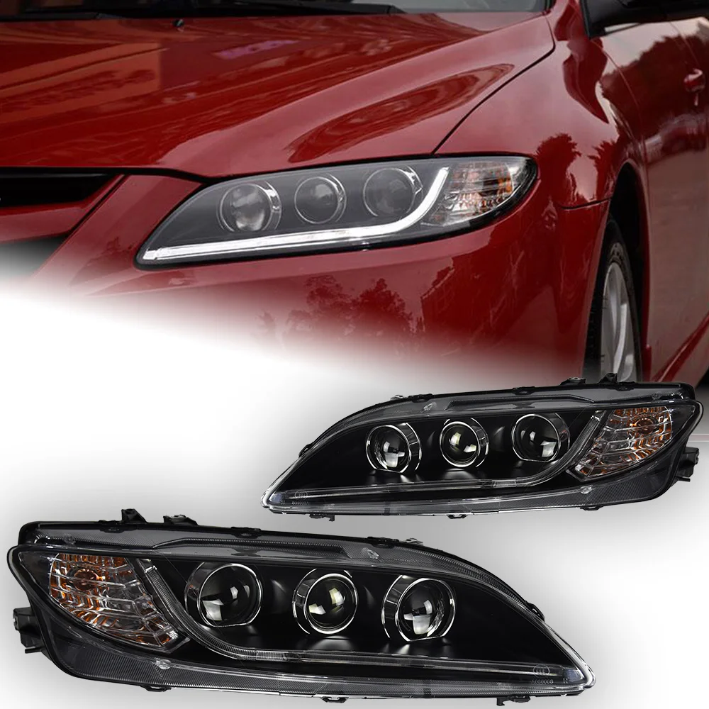 AKD Car Styling For Mazda 6 Headlights 2004-2012 Mazda6 LED Headlight LED DRL Hid Head Lamp Angel Eye Bi Xenon Accessories