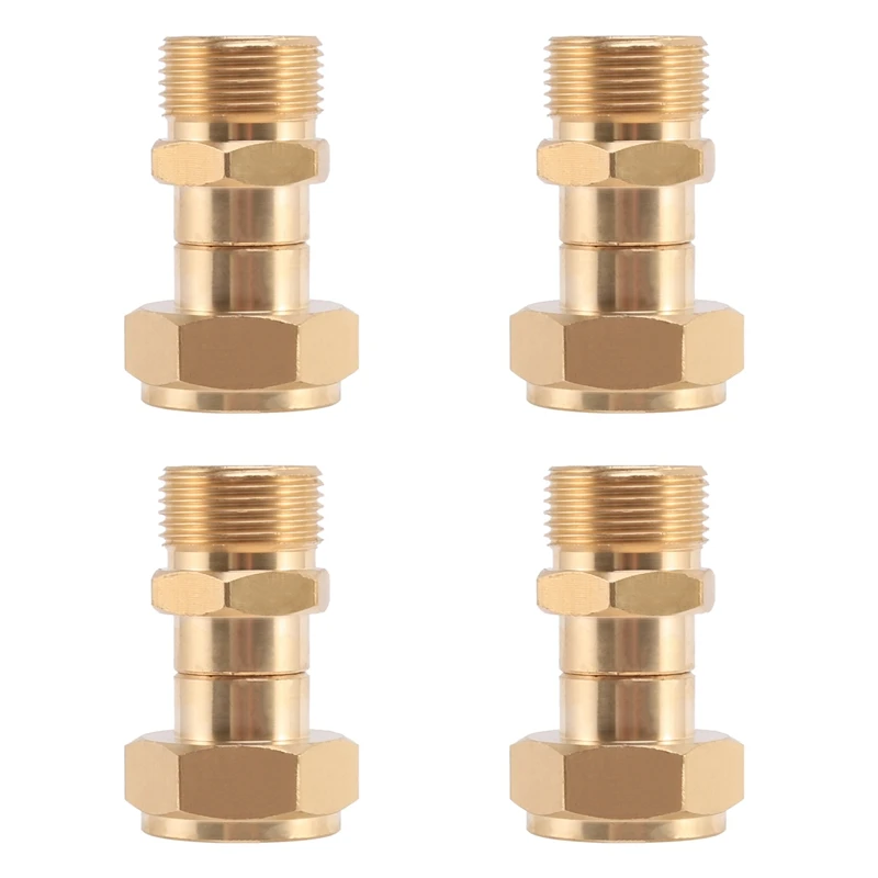 4X Pressure Washer Swivel Joint, Kink Free Gun To Hose Fitting, Anti Twist Metric M22 14Mm Connection, 3000 Psi