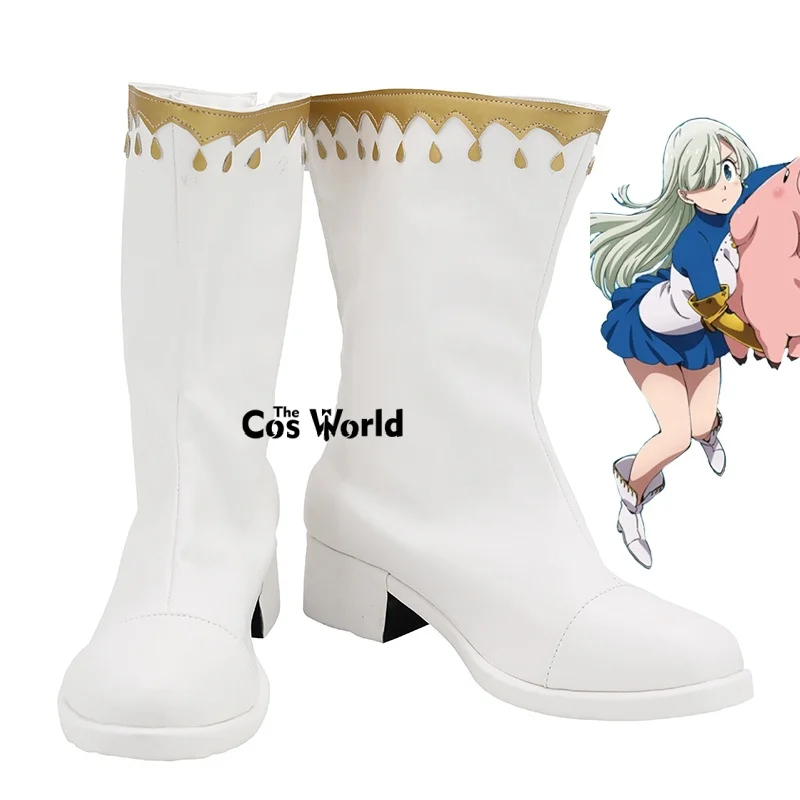 

The Seven Deadly Sins Elizabeth Liones Anime Customize Cosplay Flat Shoes Boots
