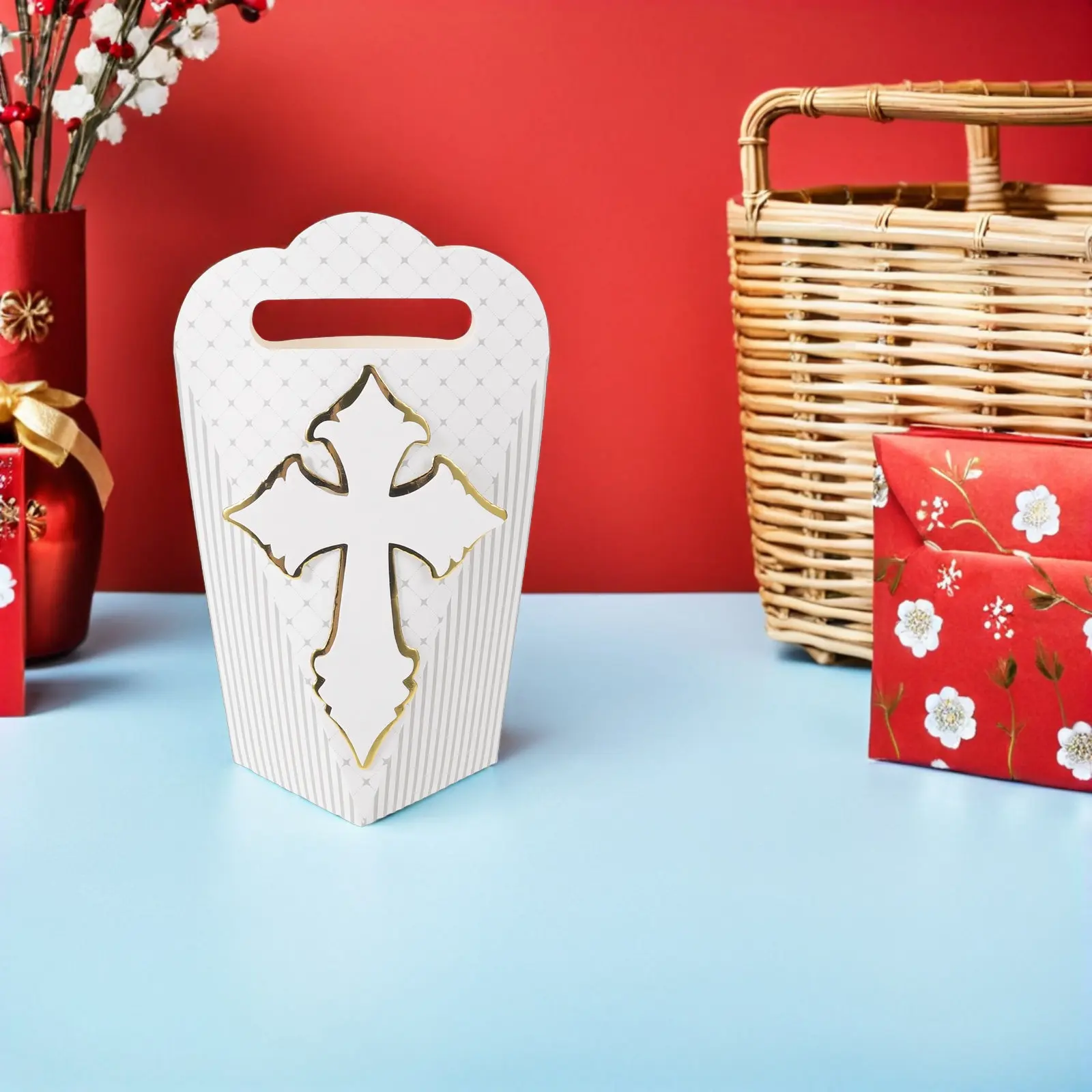 10 bolsas de regalo con diseño de cruz, cajas para recuerdos de bautizo cristiano, cajas religiosas para guardar objetos, regalos para invitados de la primera comunión, dulces para bodas.