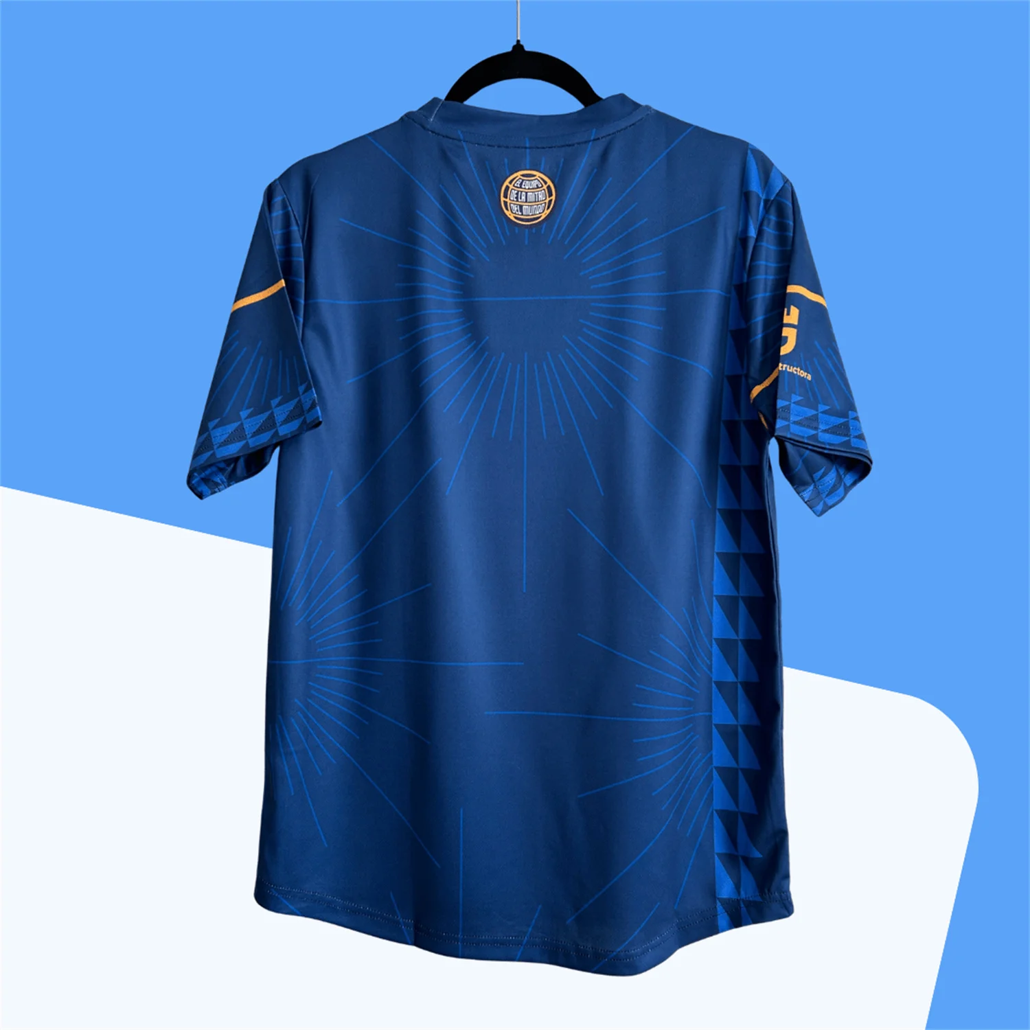 2026 Men's Athletic Sunburst Pattern T-Shirt, Crew Neck Short Sleeve Tee, Modern Soccer Jersey, Casual Street Clothing