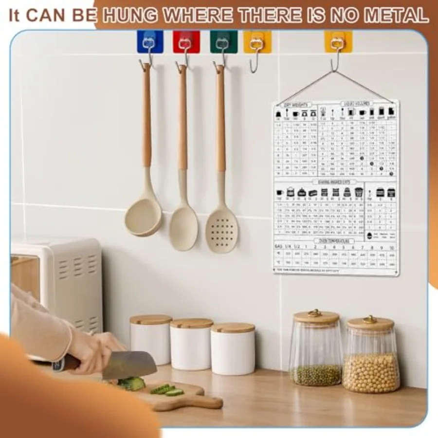 مخطط تحويل المطبخ المغناطيس لقياسات الثلاجة، مخطط تحويل درجة حرارة اللحوم لمستلزمات الطبخ والخبز