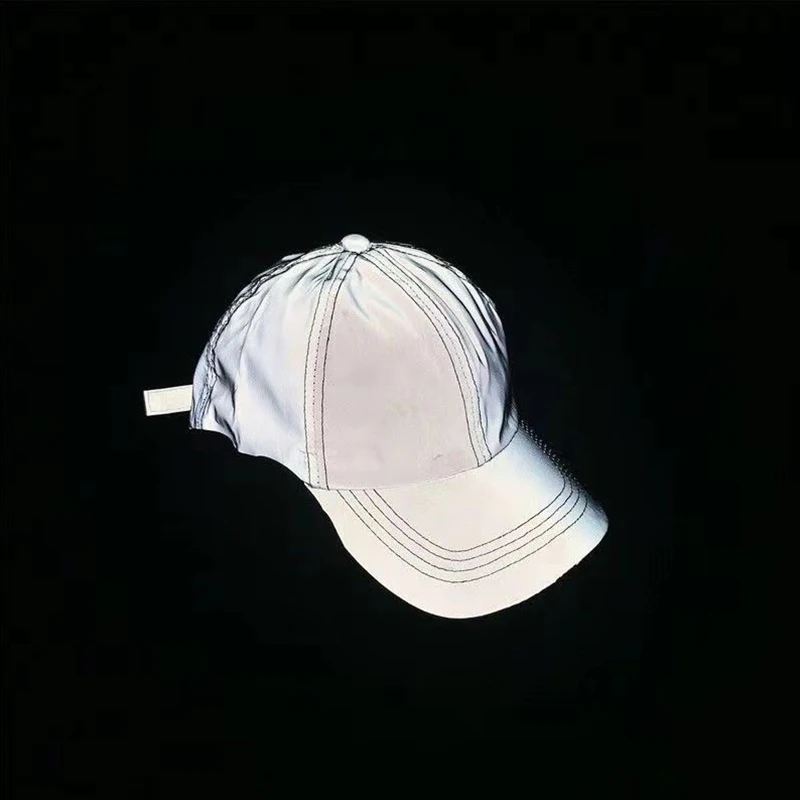 Unisex Silver Luminous Personality Baseball Caps Spring Autumn Outdoor Adjustable Casual Hats Sunscreen Hat