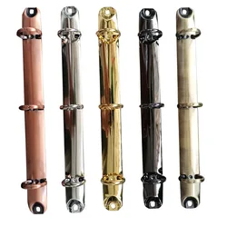 Clip de carpeta de 3 anillos con tornillos, 205, A5, negro, cobre, bronce, oro, plata