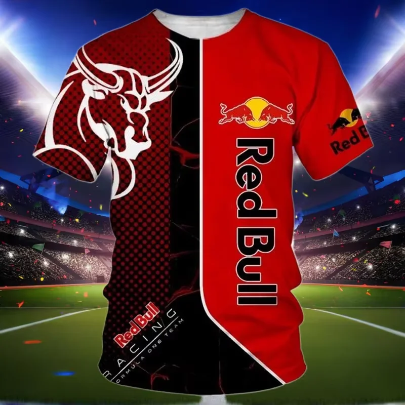 

Red Bull Racing Team Apparel Men's T-shirt 2025 Fashion Sports Shirt Women's Loose T-shirt Summer Short Sleeve Motorcycle Top