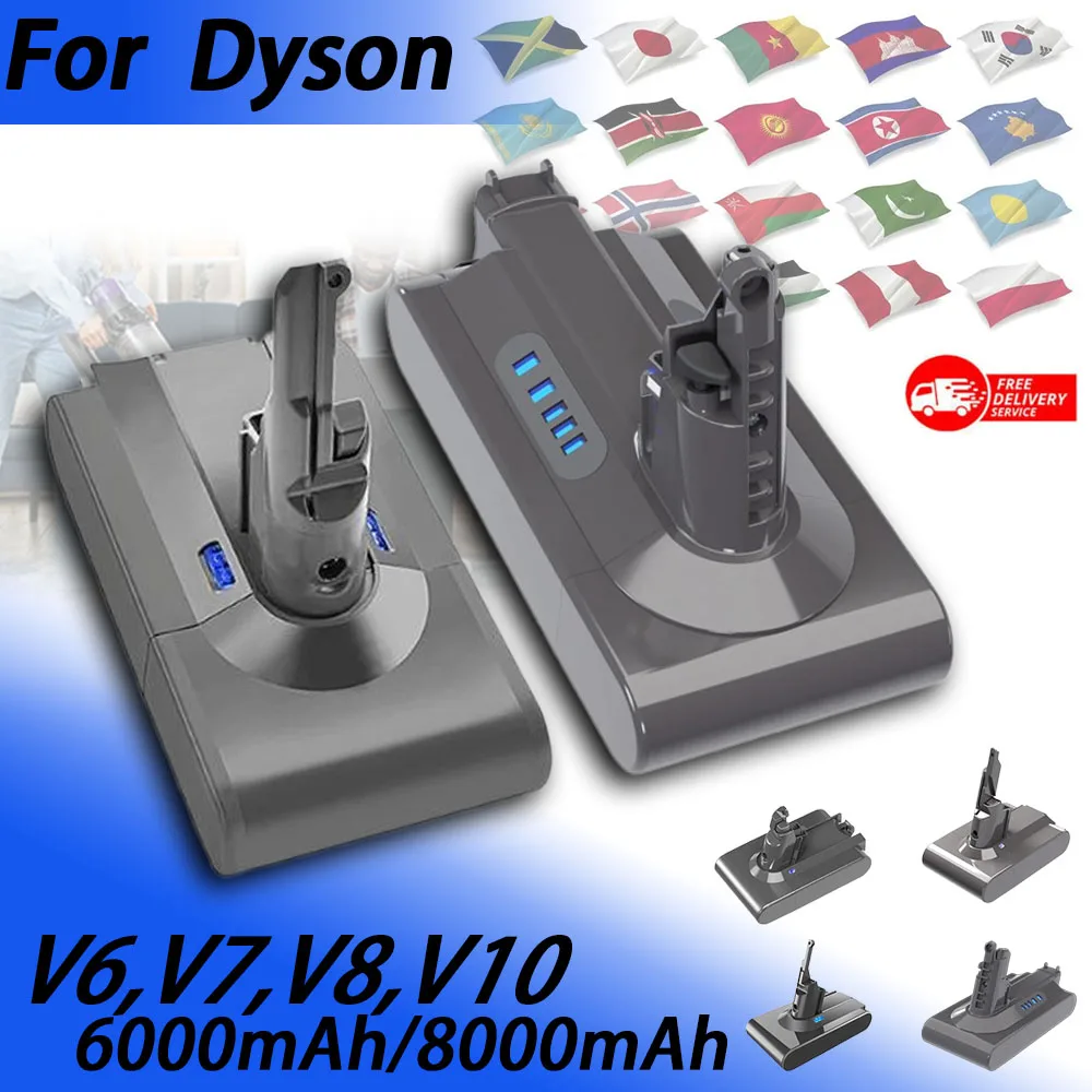 Cleaner Spare Batterie for Dyson V6 V7 V8 V10 Series SV12 DC62 DC58 SV11 SV10 SV12 SV11 sv10 Handheld Vacuum 21.6V battery