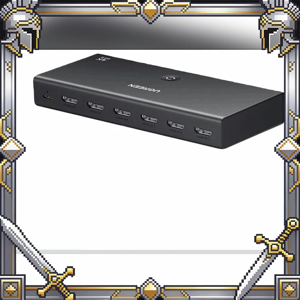 UGREEN CM600 90802 5 In 1 Out HDMI Switch 4K 60Hz with Remote Control for TV Monitor Projector