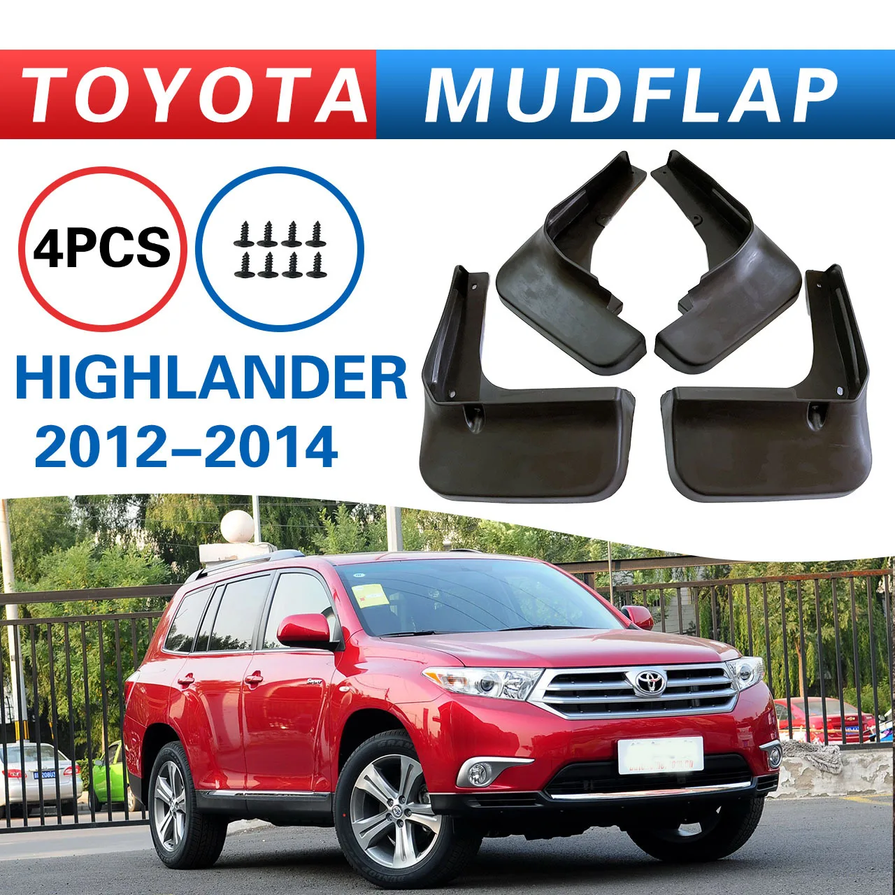 

Для Toyota Highlander 2012-2014, брызговик, автомобильное крыло, брызговик, крыло переднего и заднего колеса