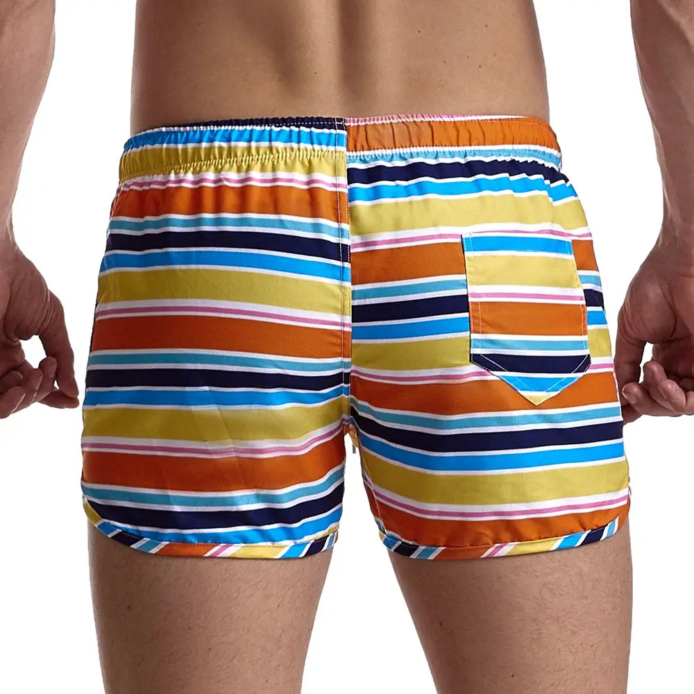 JOCKMAIL Men\'s Swimming Board Shorts Suits for Beach Shorts Surfing Men Fashion Rainbow Print Swim Trunks Quick Dry Swimwear