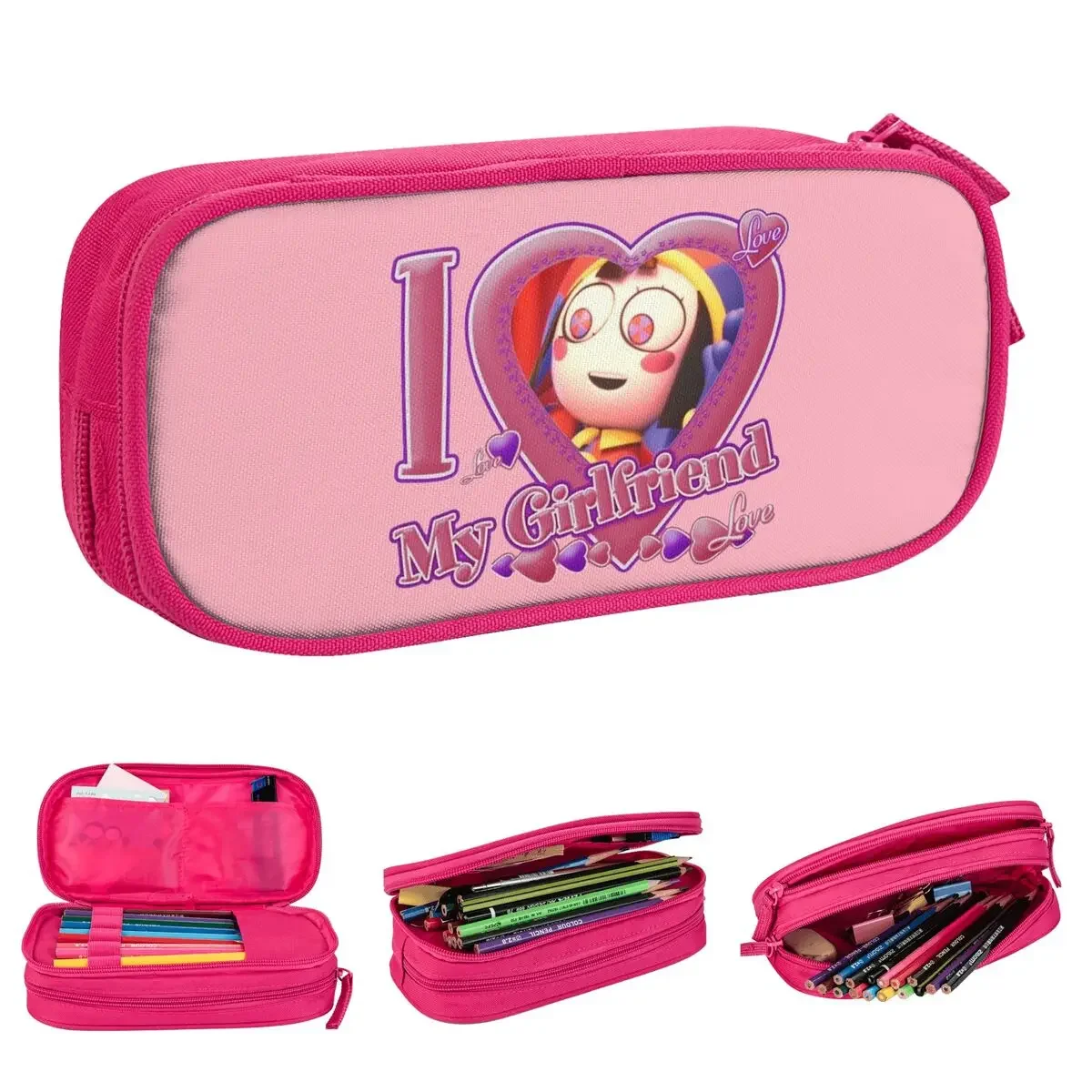 Pomni Cartoon Pencil Cases The Amazing Digital Circus Pen Holder Bags Student Large Storage Students School Gifts Pencilcases