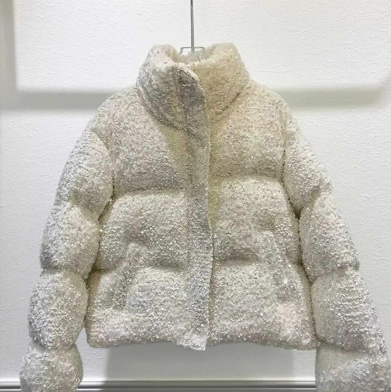 Doce legal picante menina brilhante lantejoulas pão casaco quente outono inverno gola pato branco para baixo jaqueta streetwear feminino parkas