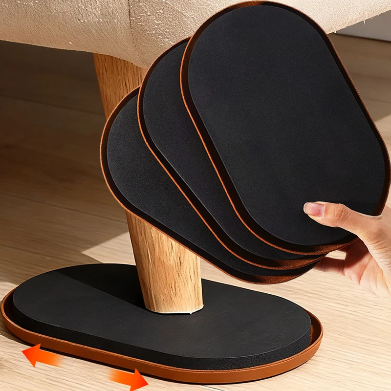 البيضاوي الشكل الأثاث تتحرك المتزلجون الأرضيات الصلبة حامي منصات الثقيلة المضادة للخدش أريكة سرير خزانة الأثاث تتحرك حصيرة