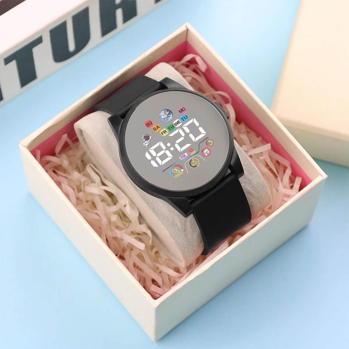 ساعة رقمية عصرية للأطفال للأولاد والبنات ساعة إلكترونية LED ساعة معصم مقاومة للماء رياضية للطلاب والأطفال ساعات بسيطة