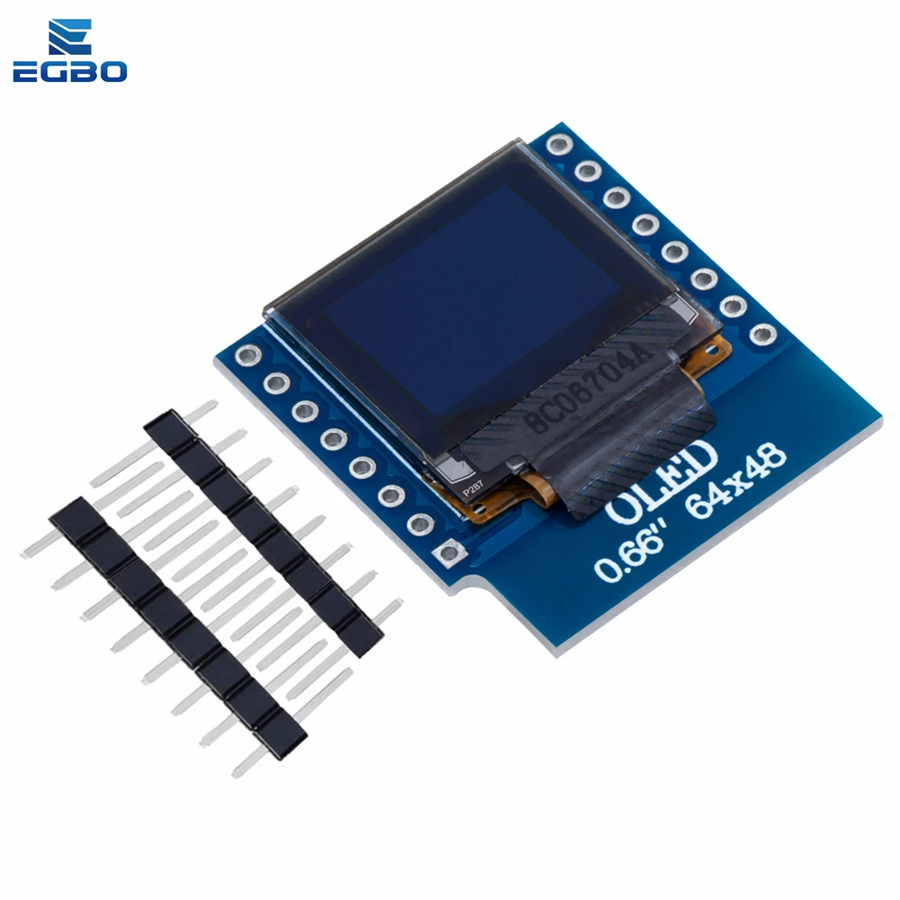 0.66 Inch Oled Display Module Voor Wemos D1 Mini Esp32 Module Arduino Avr Stm32 64X48 0.66 "Lcd-Scherm Iic I2c Oled