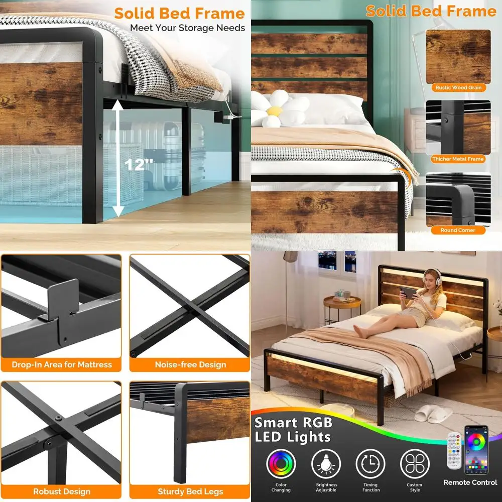 Platform Bed With L…