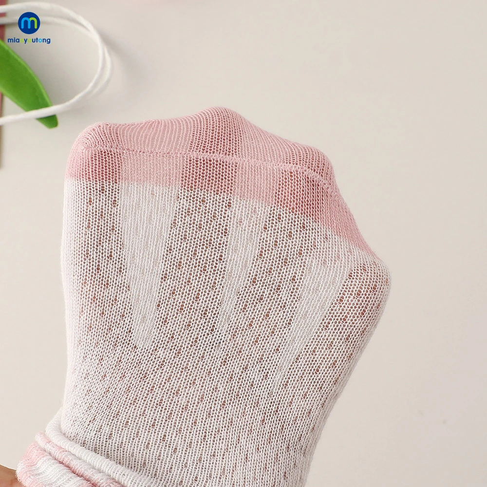 5 Pairs/Lot Fashion Spring Summer Mesh Cotton Children Socks Kids High Elastic Breathable Baby Girls Boys Sokcs Miaoyoutong