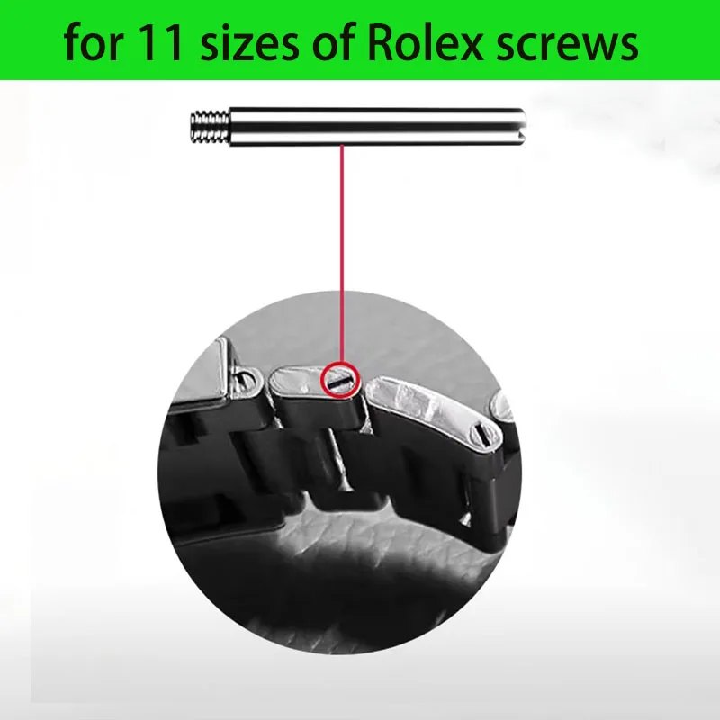 The watch strap screw is suitable for Rolex Green Black Water Ghost Oyster style constant motion submersible link rod shaft watc