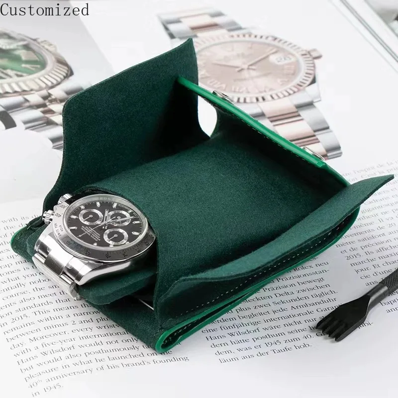 Direct Velvet Watch Green Bag Protective Watch Leather Jewels Rolexbles Environmental Protection Display Storage Wood Paper Box