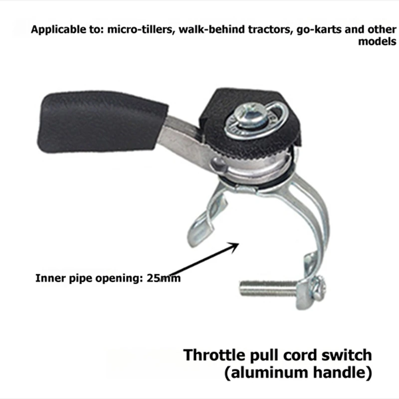 DT16 2pcs 25mm Throttle Handle for 170F Micro-Tiller, Garden Machinery Accessories, Durable Metal & Plastic for Tractor Control