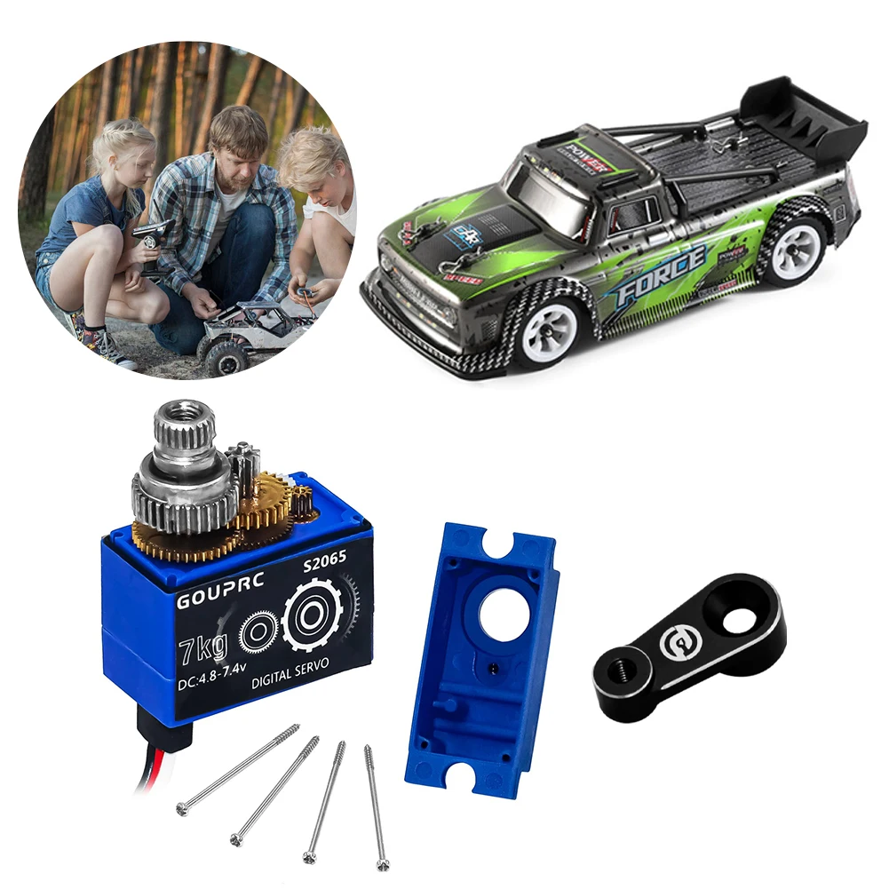 

7KG Waterproof RC Digital Micro Servo with Servo Horn Metal Gear Servo Digital Servo for TRX4 TRX6 SCX10 III 1/10 RC Crawler Car