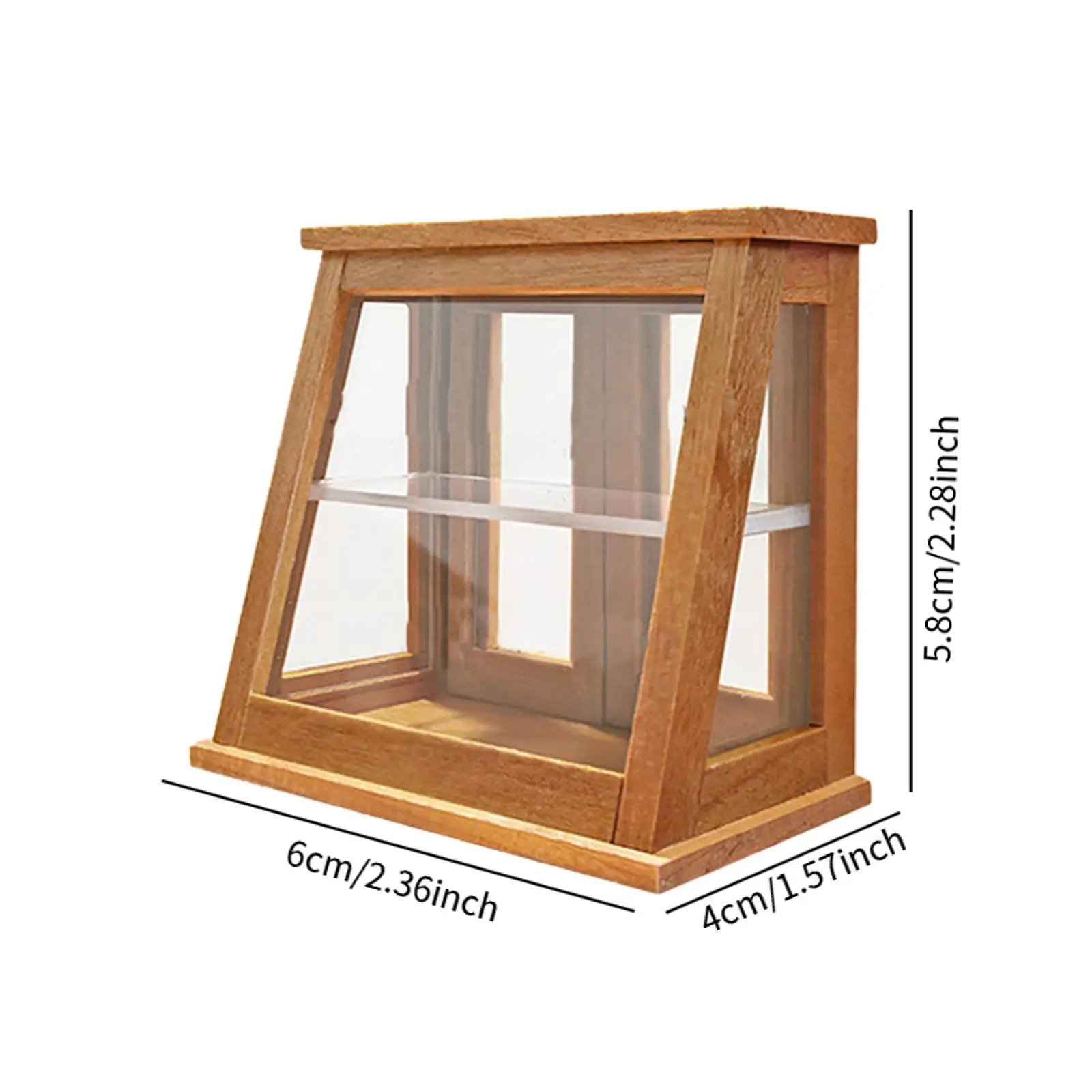 Poppenhuis Bakkerij Vitrinekast 1:12 Schaal Poppenhuis Accessoires Poppenhuis Taart Brood Stand Mini Bakkerij Case Decor Toebehoren