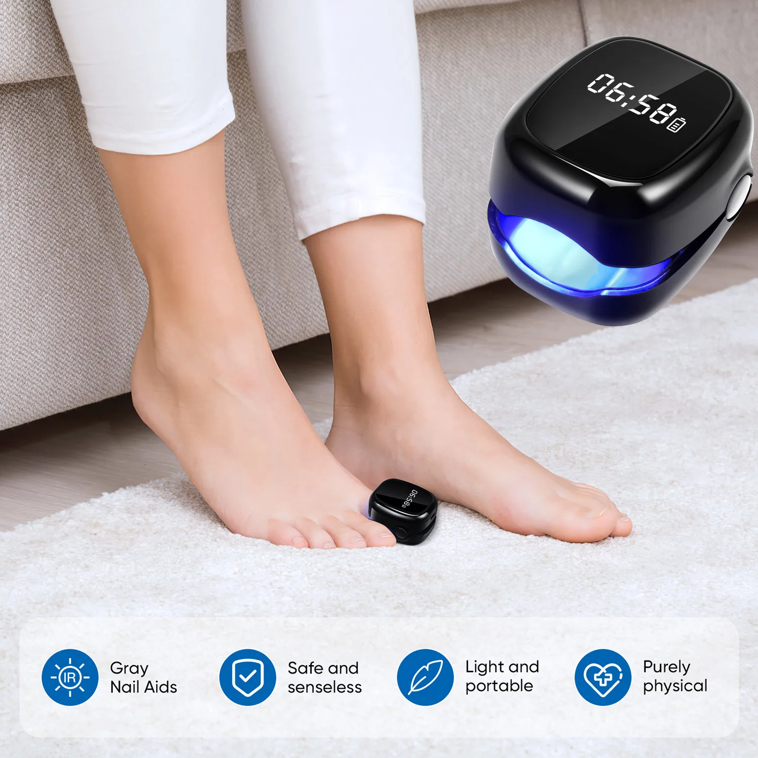 Nail Fungal Device Fast Repair Nails Fungus Onychomycosis Toenail Fingernail Cleaning Nail Fungus Relief Foot Care Device