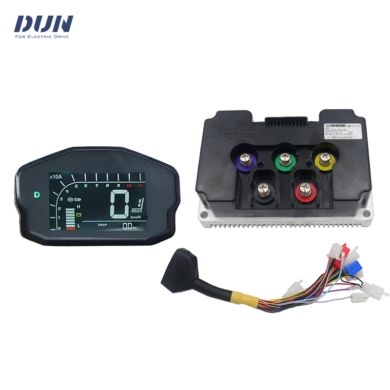 

ND84450 Fardriver Controller Programmable DC 180A Phase 450A 5KW BLDC Motor Controller with DKD ONE-LIN Display For QS Hub Motor