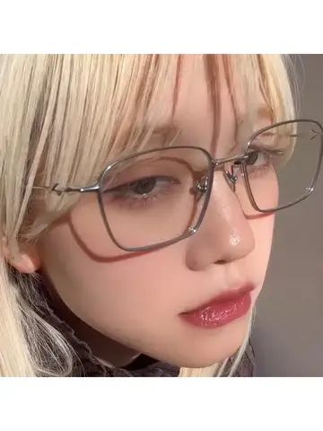 Vintage Rectangle Glasses Frame Women Metal Small Squre Shape Eyewear Clear Optical Eyeglasses Transparent Lens Spectacle