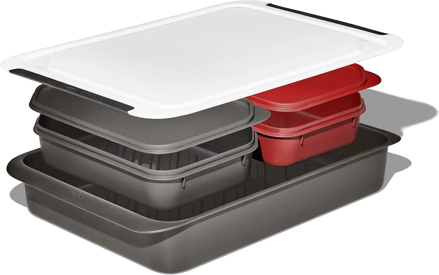 

Grilling Prep and Carry System with Cutting Board, Deep Tray, and Lids for Easy Cooking