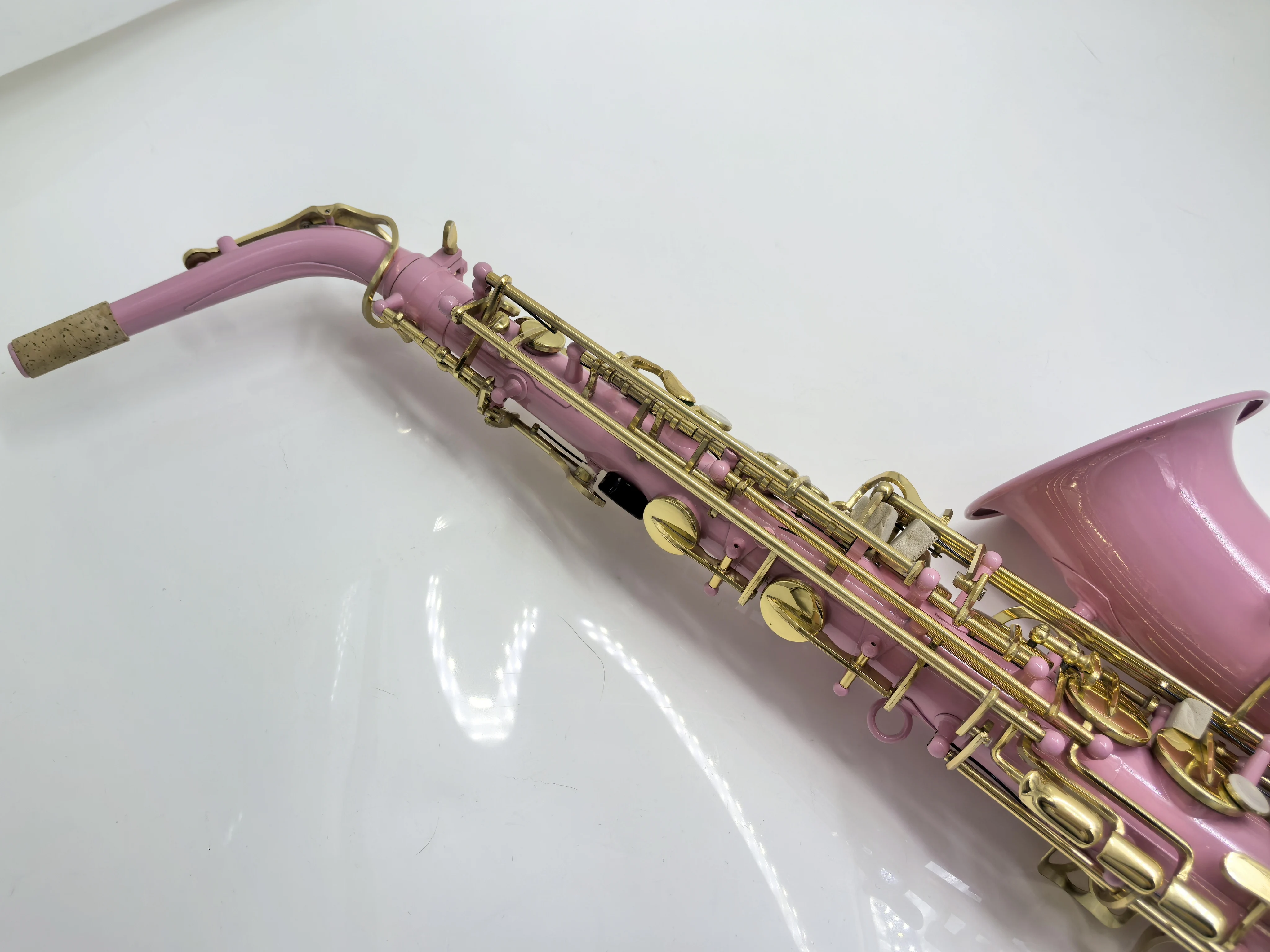 New for Girl Eb Tune Alto Saxophone Surface Pink Gold Plated E