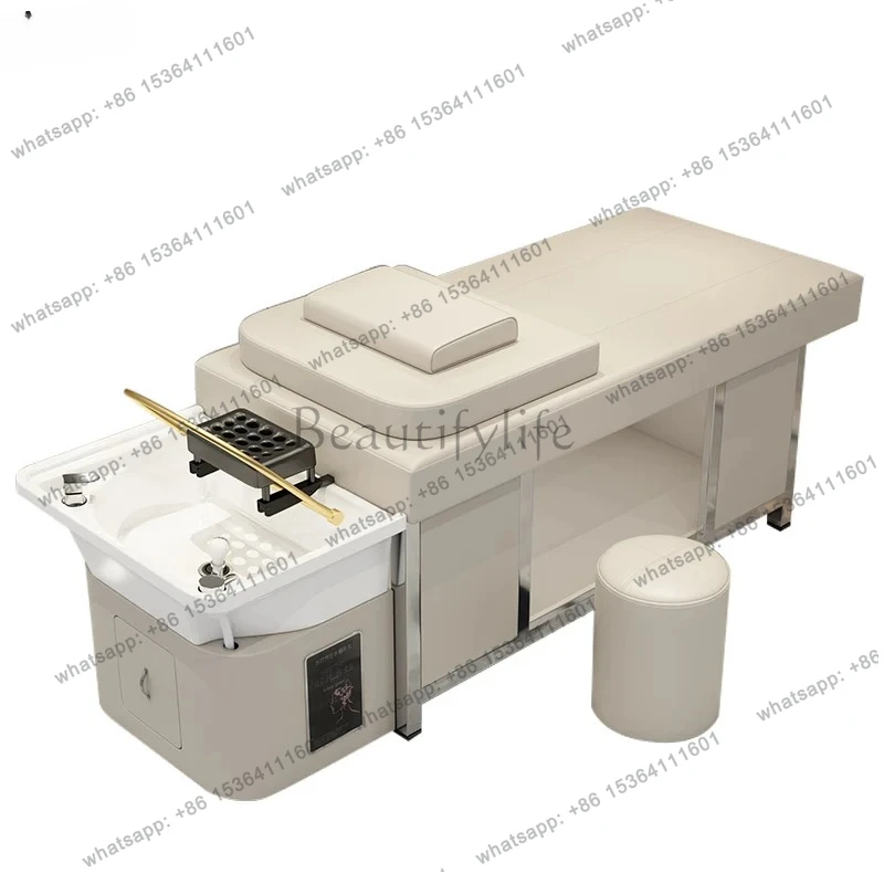 high-end shampoo bed barber shop beauty salon special ceramic basin water circulation fumigation