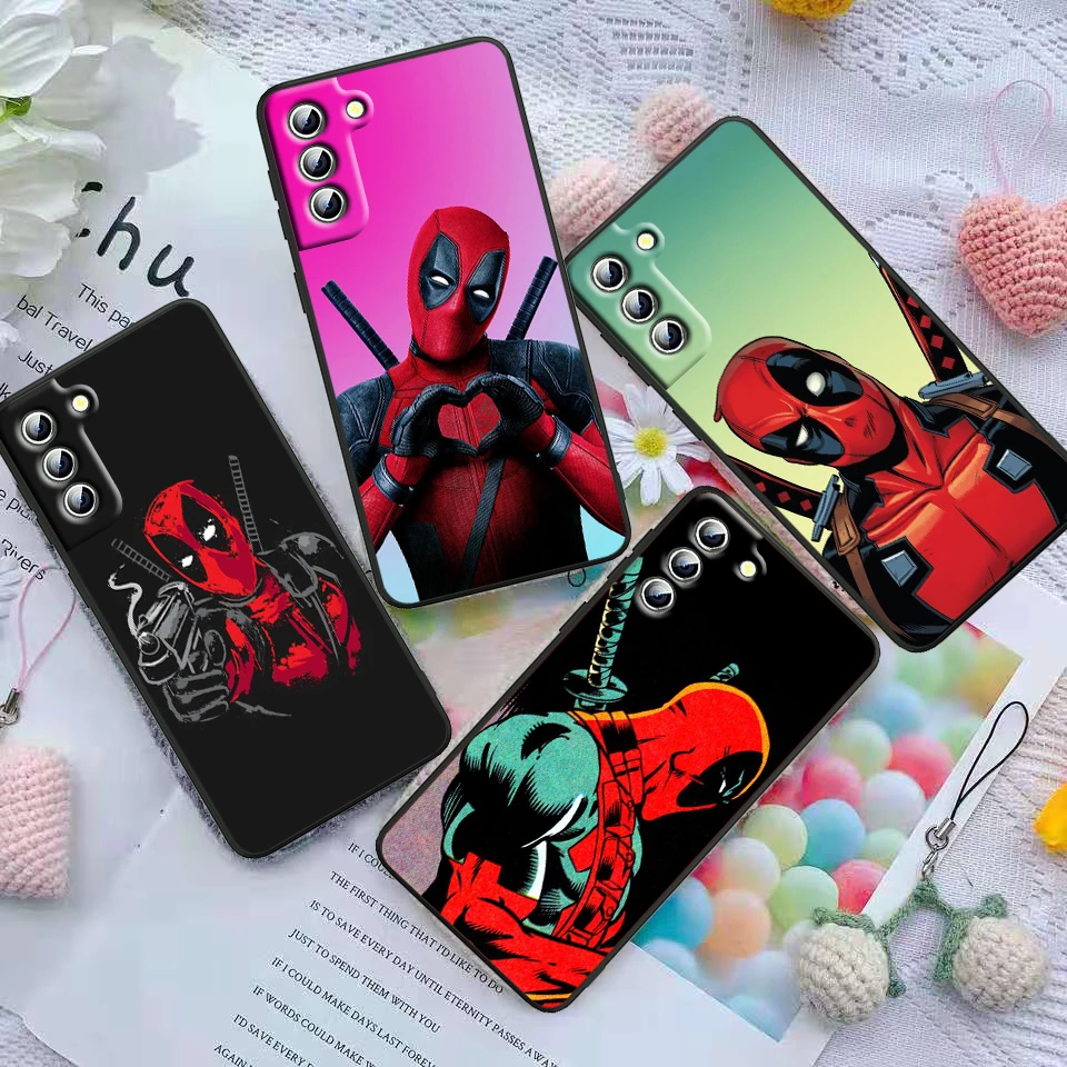 เคสโทรศัพท์ Marvel Avengers Deadpool สำหรับ Samsung S23 S22 S21 S20 FE S10 S8 S9เคสนิ่มสีดำอัลตร้าพลัสไลท์