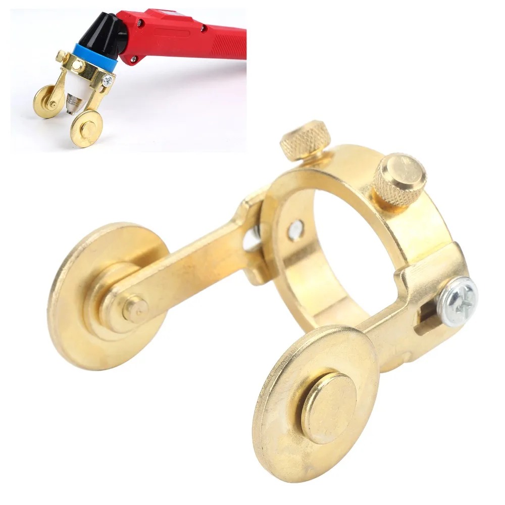Gold Cutting Roller Guide Wheel Two Wheels Brass Plasma Cutter Torch Accessory Circle Slot Orderly Slit Cutting