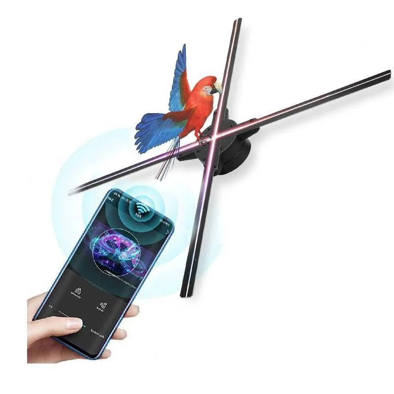 Holographic Led Advertising Fan Led Fan Holographic Projector Display Advertising Fan