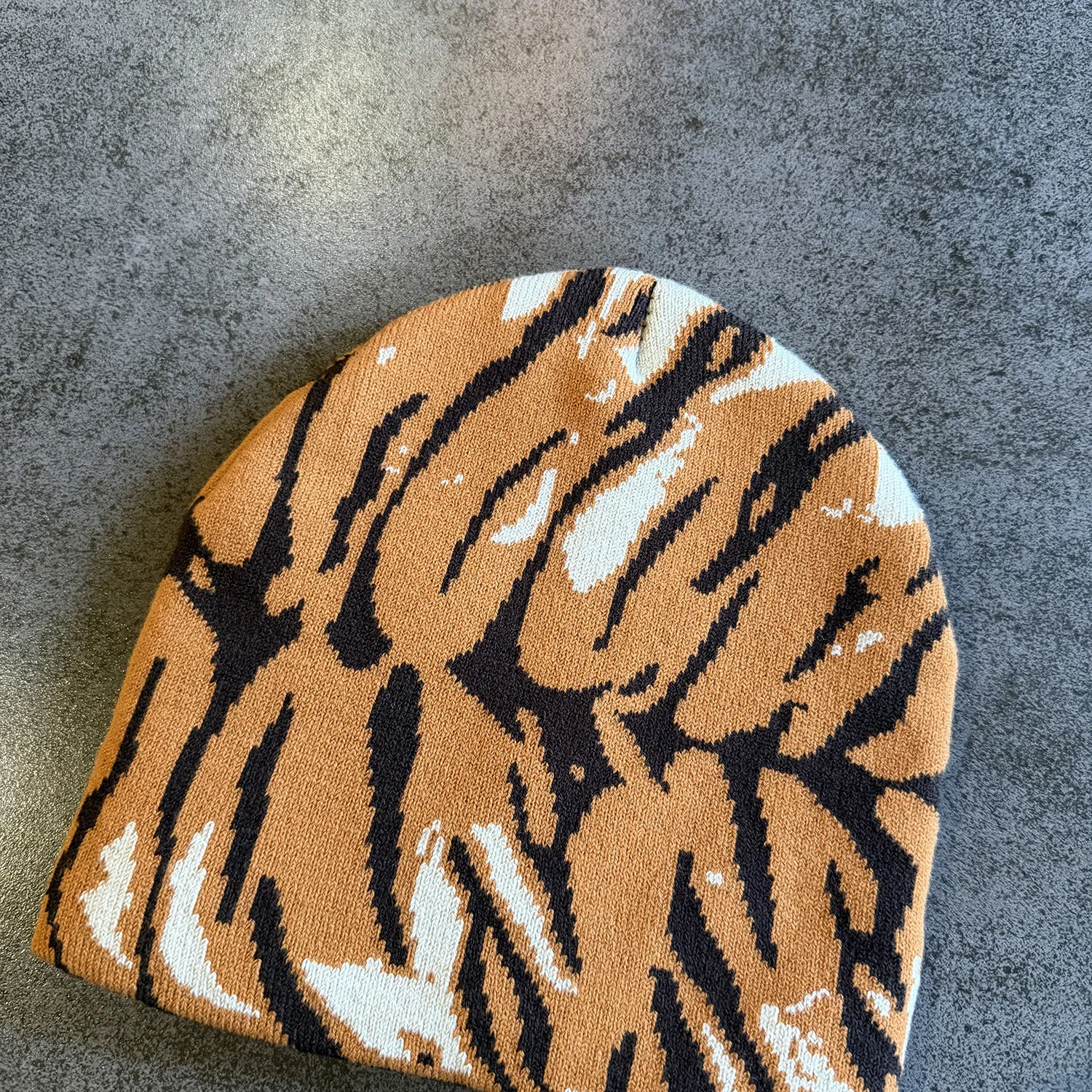 Tiger Stripe Jacquard Beanies Knit Hats Unisex Autumn Winter Cycling Warm Hat Skiing Skullcap Women Men Windproof Y2K Bonnet Hat