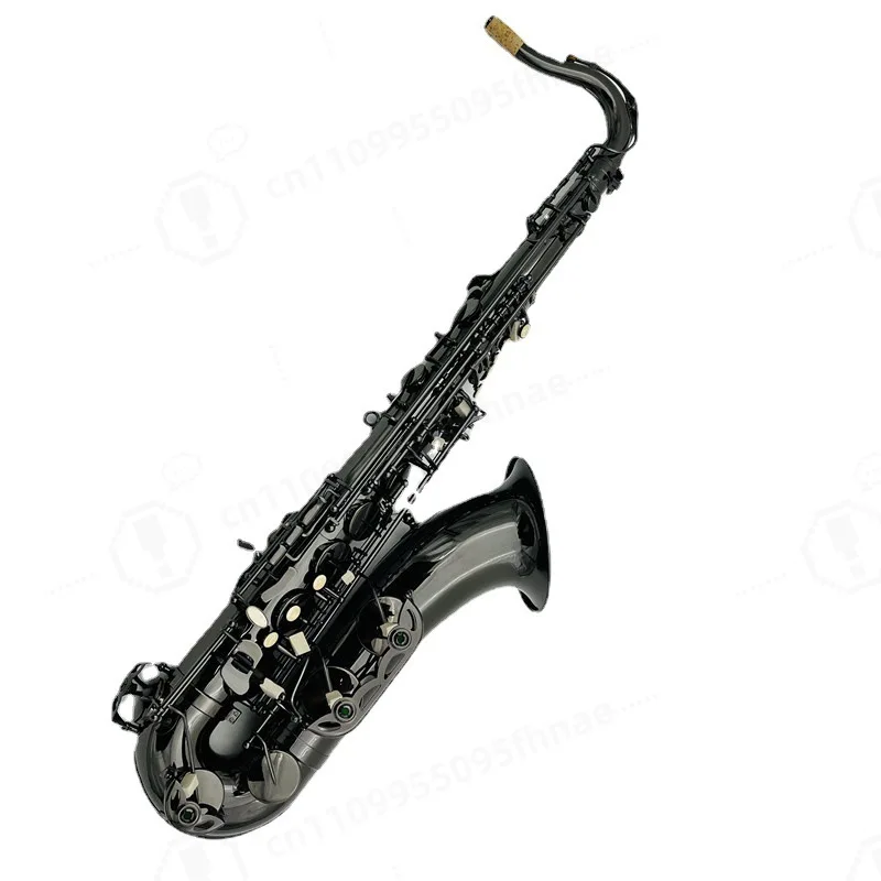 Bb Tenor Saxophone Full Black Nickel Plated Wind Instrument For Professional Performance