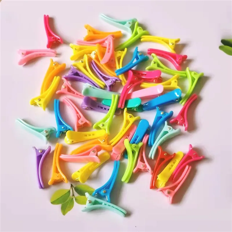 40 Stück/Set DIY Haaraccessoires 3,6cm Kunststoff-Haarspangen in Bonbonfarben, Entenschnabel-Haarklammern, Seitliche Haarschmuck-Elemente für Mädchen – Detail 7