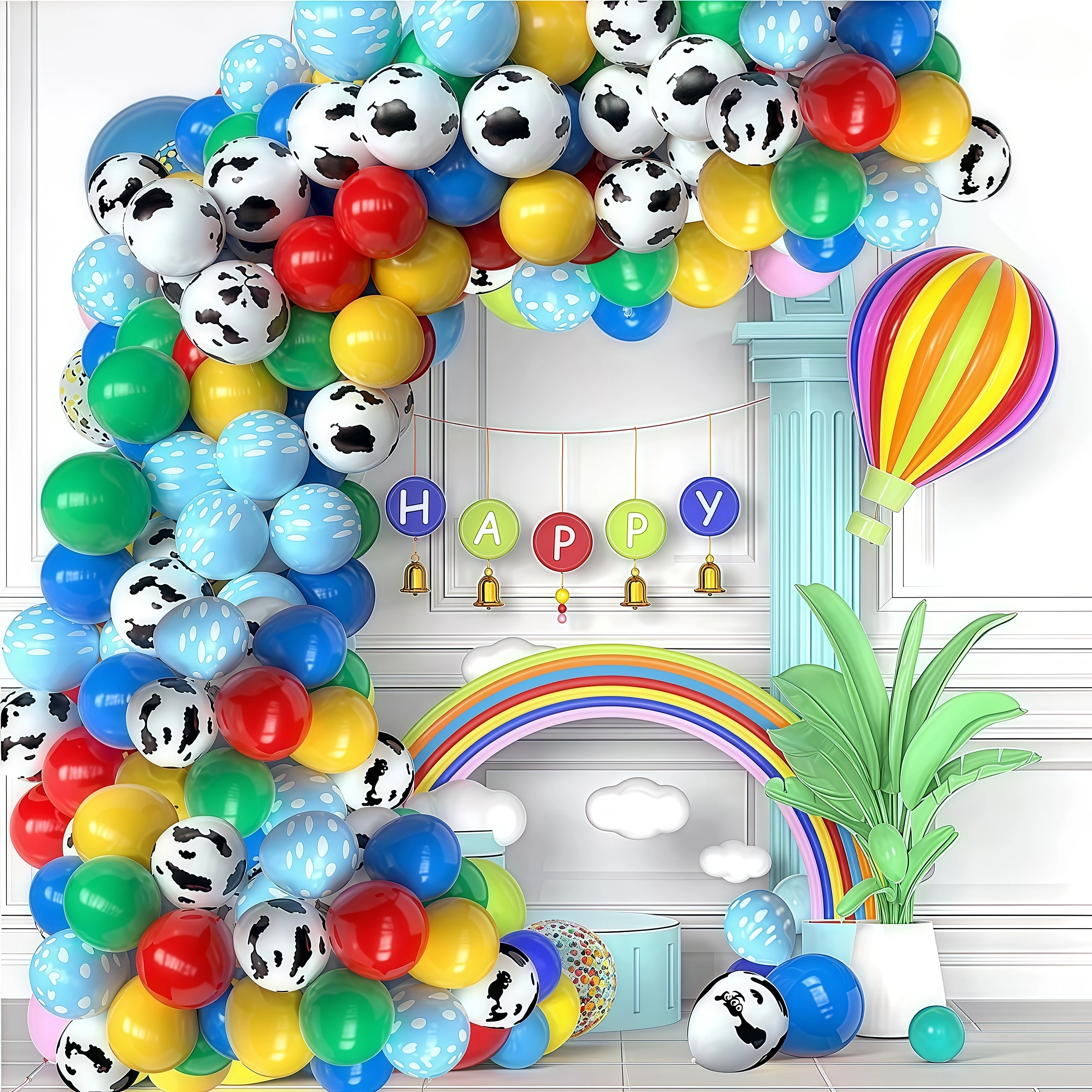 Globos de látex, juego de Globos coloridos, bolas de helio rojas, azules y amarillas, decoración de escena para evento de fiesta de cumpleaños, Globos para Baby Shower, Dcors