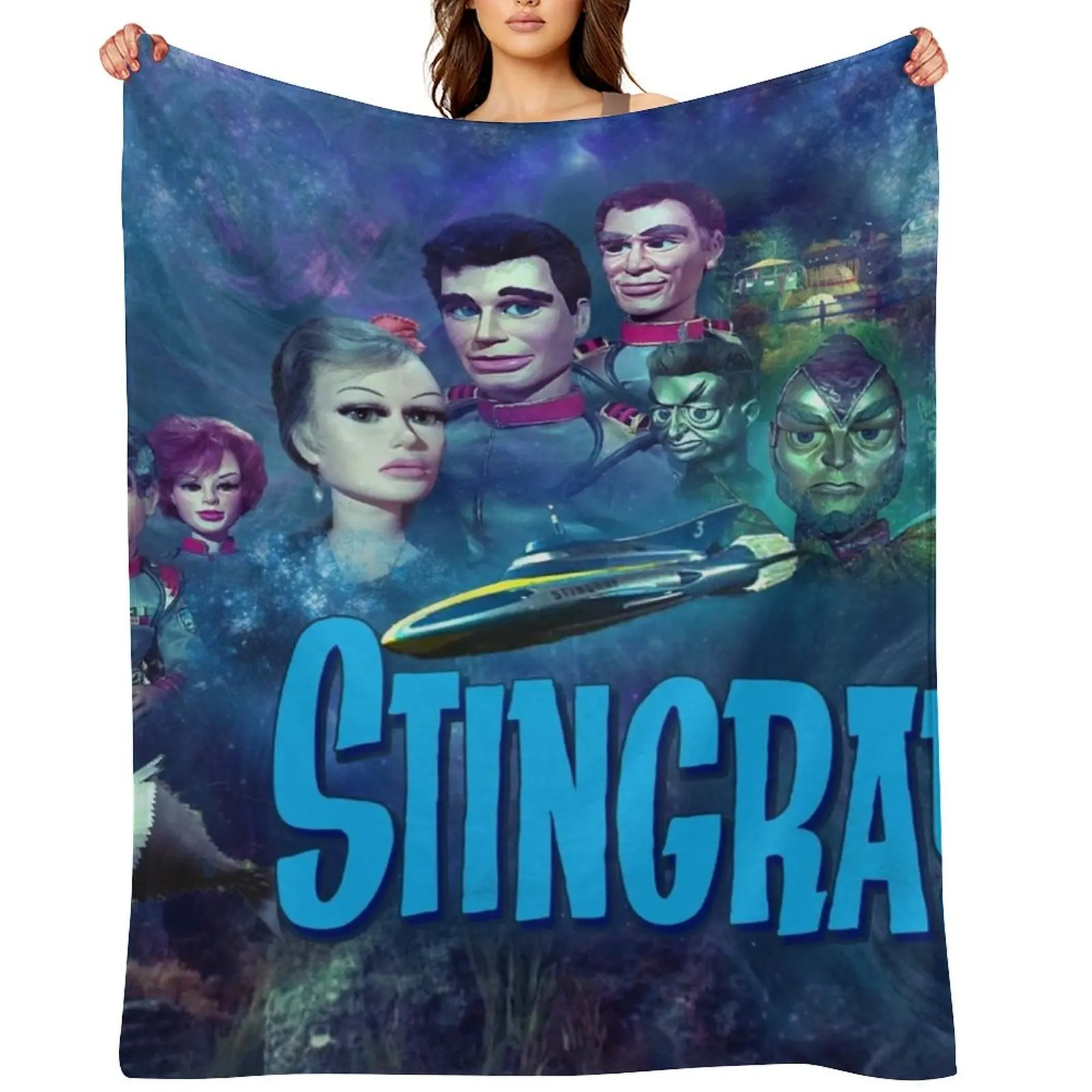 

STINGRAY 1 Throw Blanket For Decorative Sofa Hairy Beach Weighted Blankets