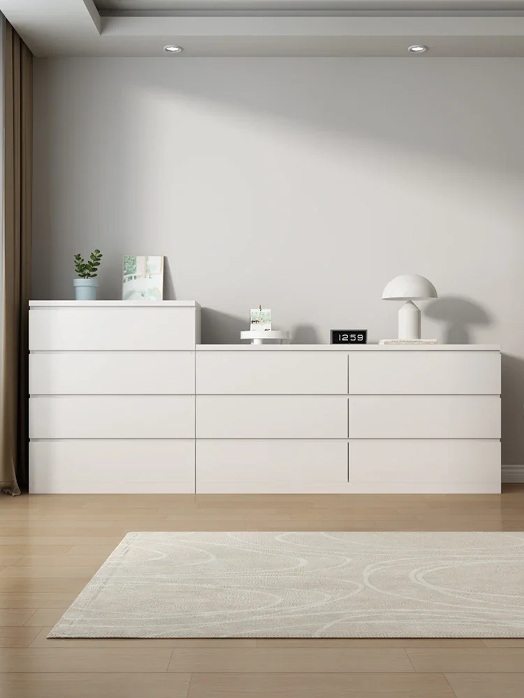 All solid wood six chest combination bedroom bedside storage locker Malm Internet celebrity nine chest modern simple style