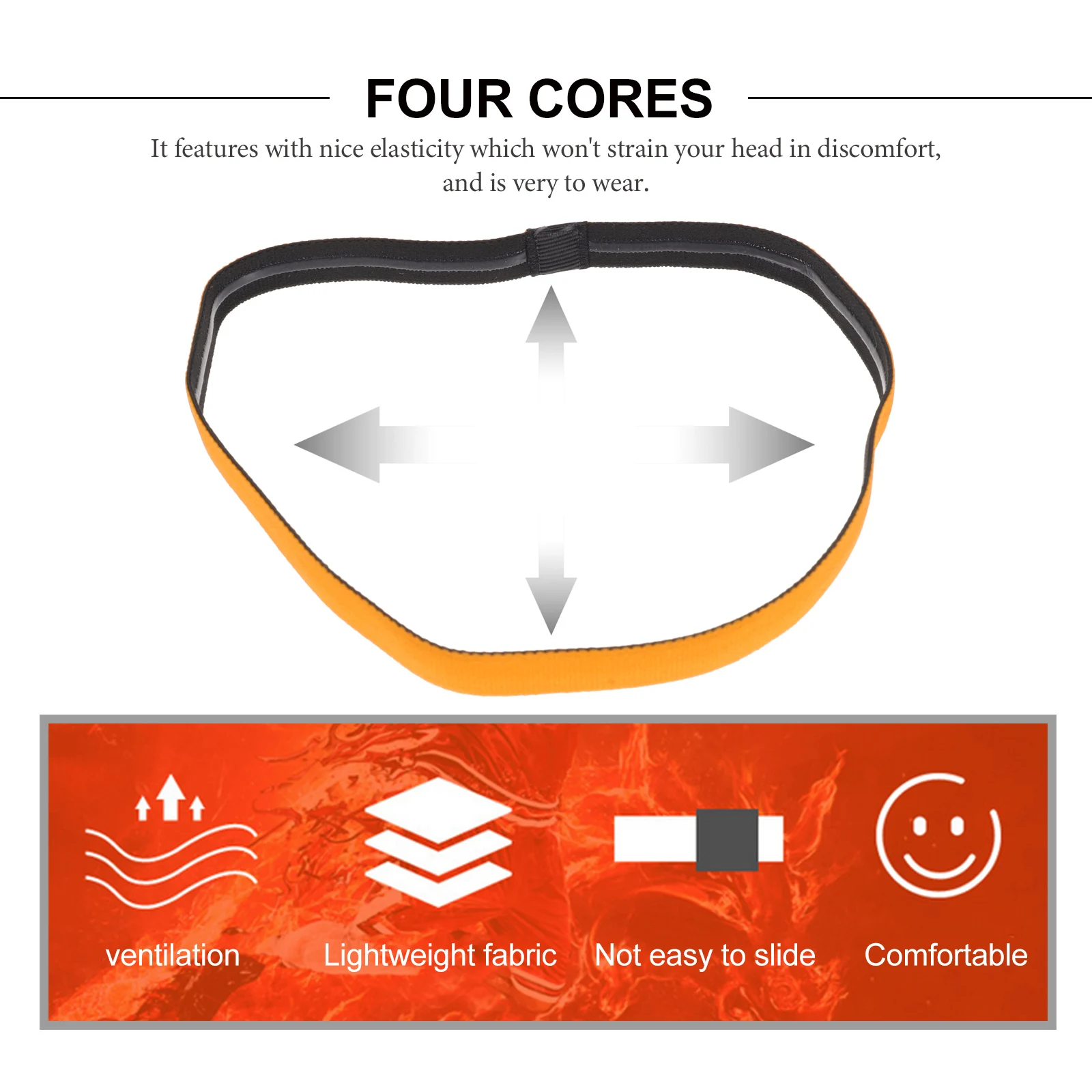 

2 Pcs Anti Sports Headbands for Women Men Sweatbands Workout Hair Bands Elastic Polyester Yoga Training Accessories Sporty