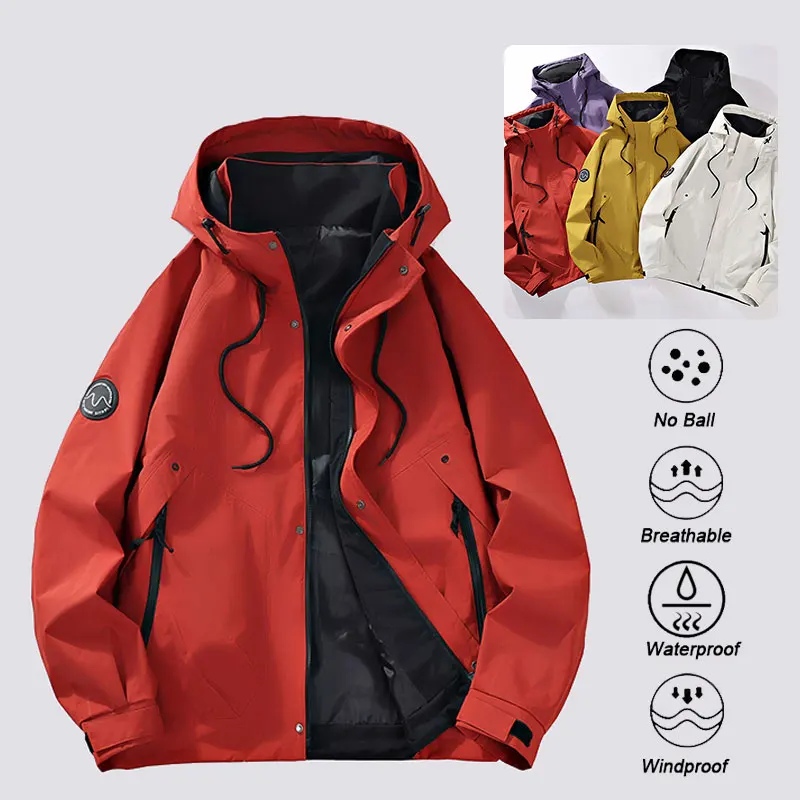 

Windbreaker Cycling Man Waterpoof Jacket Autumn Windproof Cycling Jackets Hooded Women Hiking Jacket Travel Camping Fishing Coat